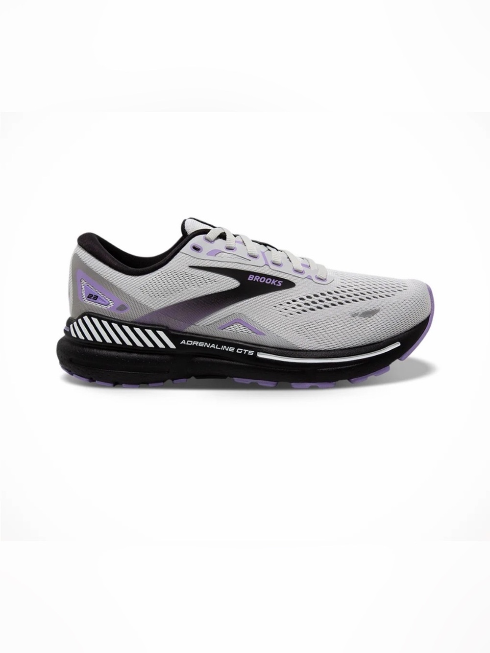 Brooks Women's Running Shoe - Light Gray & Lavender Accent